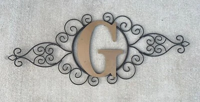Iron Letter G Monogram Door Wall Decoration Plaque Metal Initial solid 2mm thick - Image 1 of 4