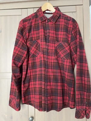 Рубашка Alternative Apparel фланелевая клетчатая с длинным рукавом для взрослых большая красная серая - Изображение 1 из 4