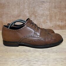 BROOKS BROTHERS 1818 Oxford Wingtip Leather Shoes Men Size 10.5 Made in Italy