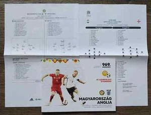 official Programme 2 x Line-ups UEFA Nations League 4/6/2022 Hungary - England - Picture 1 of 8