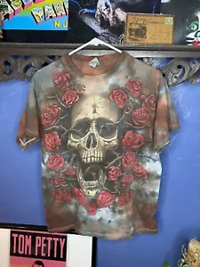 Tie Dye T Shirt Totenköpfe Rosen Herren Medium gebraucht - Bild 1 von 4