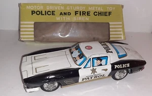 AUTOMODELLO POLICE AND FIRE CHIEF MADE IN JAPAN VINTAGE - Foto 1 di 6