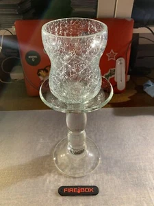 Pampered Chef Glass Candle Pedestal With Crackle Glass Top - Picture 1 of 8