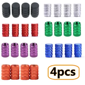4x Car Tyre Tire Wheel Rims Stem Air Valve Screw Caps Dust Cover Car Accessories - Picture 1 of 19