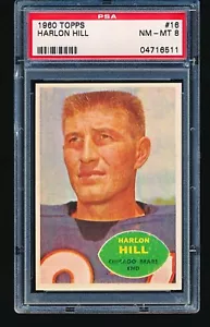 1960 Topps HARLON HILL #16 PSA 8 - Foto 1 di 2