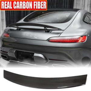 Real CARBON Rear Trunk Spoiler Sport Wing Fit For Mercedes Benz  GT GTS 15-19 - Picture 1 of 15