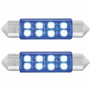 211-2 LED Light Bulb W/ 8 Micro LEDs - Blue 2 Pack - Picture 1 of 2