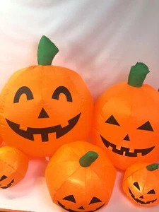 Solpex Decoración Halloween, 240 cm Juego Calabaza Inflable con LED para Jardín - Imagen 1 de 5