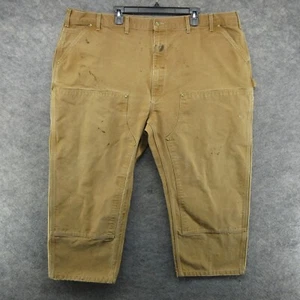 Carhartt Pants Mens 50x30 (Fits 47x26) Brown B01 Double Knee Made in USA Canvas - Picture 1 of 19