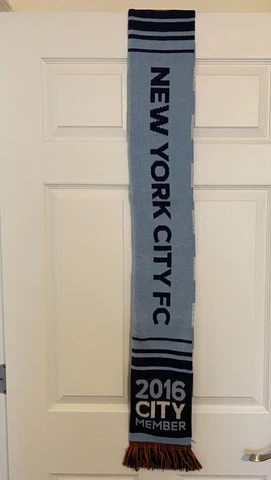 NYCFC 2016 City Member Soccer Scarf New York City FC Football Club NYC Checker Cover