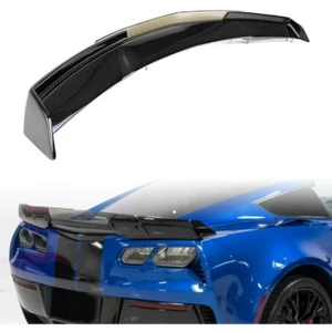 5PCS Rear Trunk Lip Wing Spoiler For 14-19 Corvette C7 Z06 Carbon Fiber Style - Bild 1 von 9