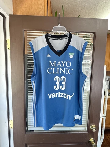 Authentic adidas Seimone Augustus #33 Minnesota Lynx 2014 WNBA Basketball Jersey Cover
