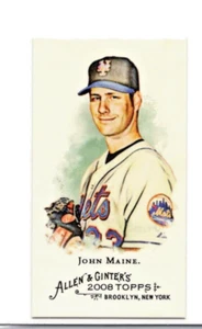 2008 TOPPS ALLEN & GINTER'S BASEBALL MINI  A&G BACK 218 JOHN MAINE METS - Picture 1 of 2