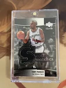TONY PARKER 2003-04 UPPER DECK SP GAME USED JERSEY RELIC #SW-TP NBA HOF SPURS - Picture 1 of 2