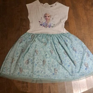 New H and M HM Frozen Elsa dress 9-10 tutu skirt cotton top NWOT - Picture 1 of 4