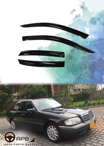 For Benz C-Class W202 94-00 Deflector Window Visors Guard Vent Weather Shield - Picture 1 of 5