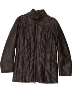 BRUNO MAGLI Womens Leather Jacket IT 44 Medium Brown Leather Classic DN15 - Picture 1 of 4