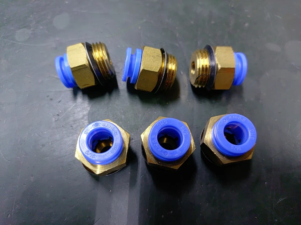 (6) SMC KQH08-U03 8mm Push-to-Connect to Male 3/8 NPT Fitting - Image 1 of 1