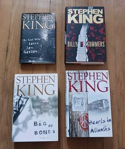 Stephen King Scribner HC 4 Book Lot Bag Of Bones Hearts In Atlantis Billy Summer - Picture 1 of 9