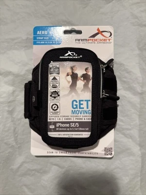 Armpocket Aero I-10 armband for iPhone SE/5 Zippered Storage Keys Cards ID - Image 1 of 2