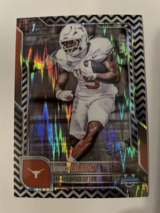 Jerrick Gibson #38/48 Black|White Stealth 2025 Bowman Chrome No.12 Texas ‘Horns - Picture 1 of 3