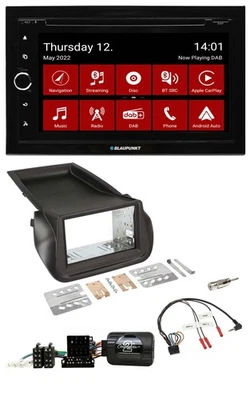 Blaupunkt Lenkrad DVD Bluetooth DAB 2DIN USB Autoradio für Citroen Nemo Fiat Fio - Bild 1 von 4