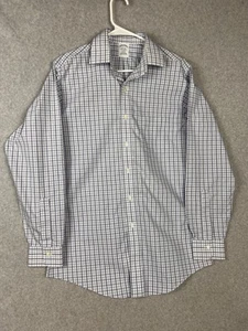 Camisa de vestir Brooks Brothers 1818 para hombre talla 15 34/35 Regent Fit algodón abotonada - Imagen 1 de 12