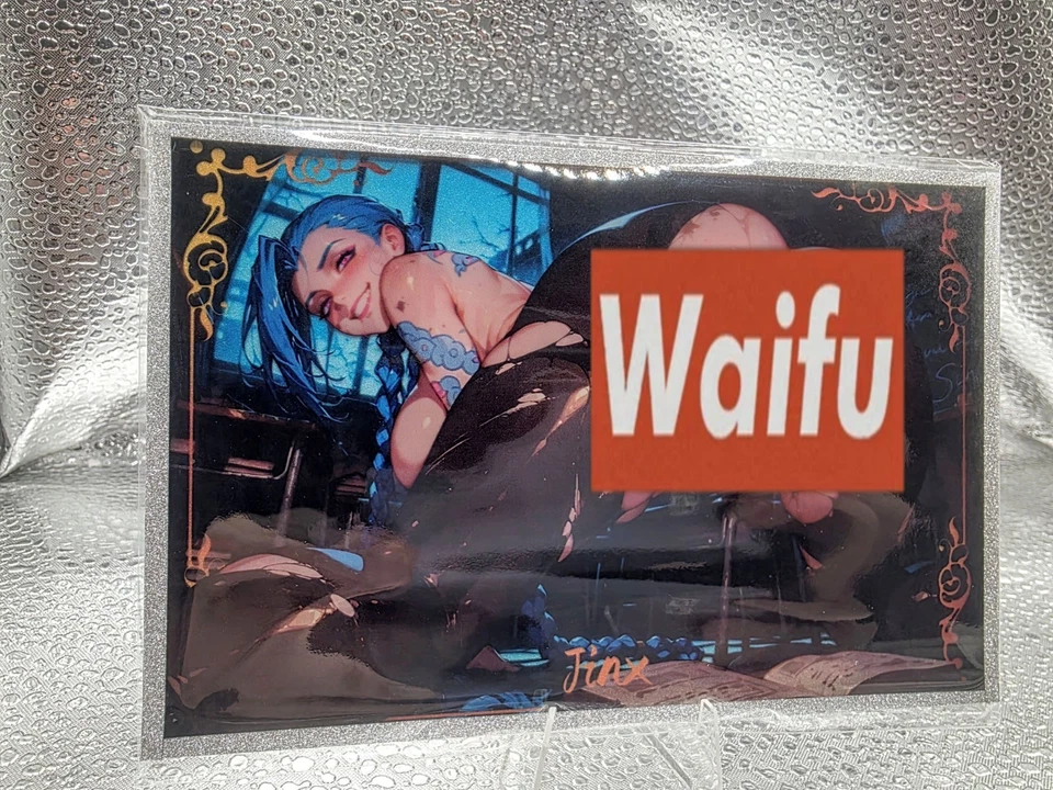 A6 Size Siwen Wave 3 Jinx Arcane League Of Legend Gaming Anime Waifu Hentai Card - Image 1 of 1