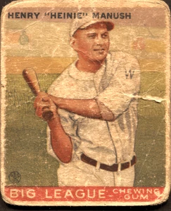 1933 Goudey Henry "Heinie" Manush HOF #47 POOR Low-grade-filler - Picture 1 of 2