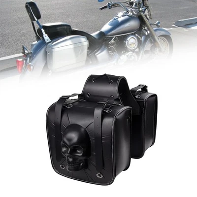 Motorcycle Saddle Bag Tool Side Bag Fit For Honda Shadow SABRE VT1100 Foto 1 de 4