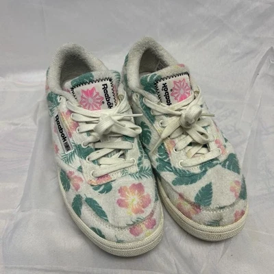 Reebok Club C 85 Women’s US 8.5 Floral Terry Cloth FW1266 – Pre‑Loved Gem - Image 1 of 4