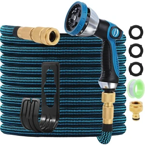 Gardife 100Ft Expandable Garden Hose with 10-Function Spray Nozzle - Bild 1 von 10
