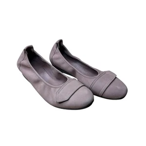 Arche Ln Taupe Suede Ballet Flats Size 38 Cushioned Sole Comfort French Style - Picture 1 of 10