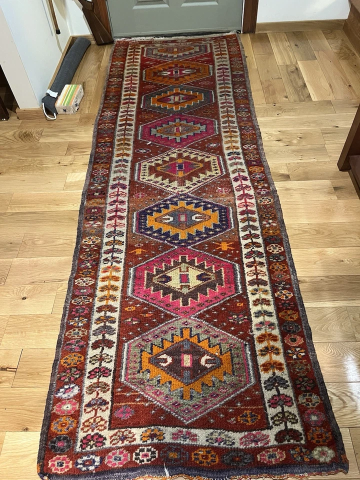 Alfombra turca vintage corredor, alfombra corredor, alfombra de pasillo escalera alfombra de pasillo 34 X 105 Foto 1 de 3