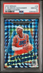 2024 Mosaic Shai Gilgeous Alexander Storm Chasers PSA 10 - Picture 1 of 2