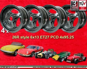 4 Cerchi Lotus Elan Sprint  Europa Triumph GT6 TR7 6x13 4x95.25 Wheels Felgen - Foto 1 di 20