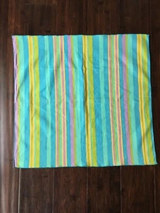 "Bufanda Symphony Bufanda Algodón Suiza Azul Amarillo Verde Vintage 19"" x 20""" - Imagen 1 de 6