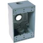 Bell Single Gang 3/4 In. 3-Outlet Gray Aluminum Weatherproof Electrical Box Bell