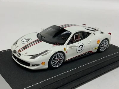 1/43 Looksmart Ferrari 458 Italia Challenge Bianco Avus Alcantara LS385B CF005 - Image 1 of 4