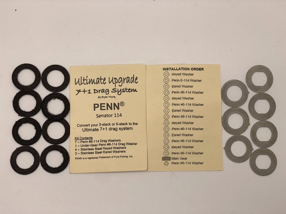 PENN 114 SENATOR BRYAN YOUNG ULTIMATE UPGRADE  7 +1 DRAG SYSTEM - Image 1 of 1
