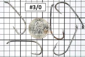 100x #3/0 Baitholder Fishing Hooks Offset Strong Chemically Sharpened Jig USA! - Picture 1 of 5