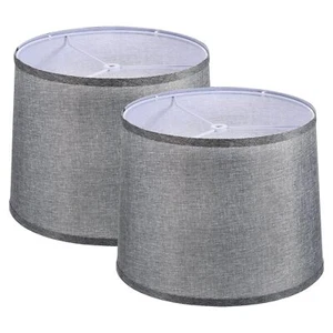 Lamp shades for Table Lamps Set of 2 11.4" Top x 12.6" Bottom x 9.8" High Dru... - Picture 1 of 7