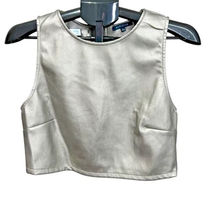 Nuevo con etiquetas Camiseta corta Kirious metálica topo imitación cuero sin mangas talla L - Imagen 1 de 7