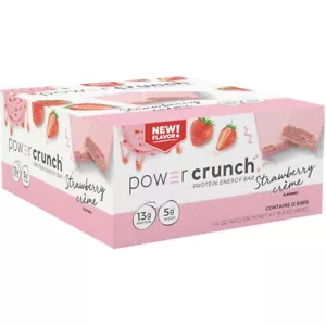 Power Crunch Protein Energy Bar Flavor Strawberry Creme 1.4 oz, 12 ct - Picture 1 of 3