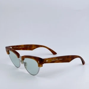 Celine CL40059U 18N Damen-Cat-Eye-Sonnenbrille glänzend rhodium havanna grün NEU - Bild 1 von 10