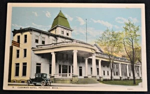 Cushman Hotel Petoskey Michigan MI Postcard PC 1920s Curteich Sample Card - Bild 1 von 1
