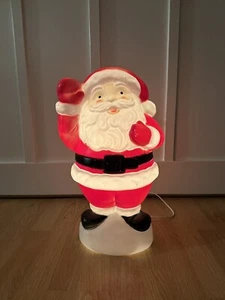 Vintage Empire 1996 20” Waving Santa Claus Christmas Blow Mold Light Up Yard - Picture 1 of 9