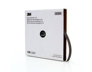 3M 211K Utility Abrasive Cloth Roll 1" x 50 yard 100 Grade Aluminum Oxide - Picture 1 of 1
