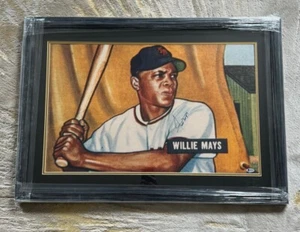 Willie Mays signiert signiert 1951 Bowman RC 34x25 POSTER GERAHMT BECKETT E60706 - Bild 1 von 10