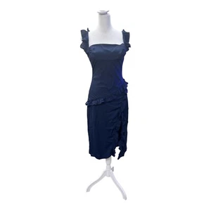 Lo último chica sexy tejido tirantes bule vestido nuevo estilo cintura estilo largo talla S - Imagen 1 de 4